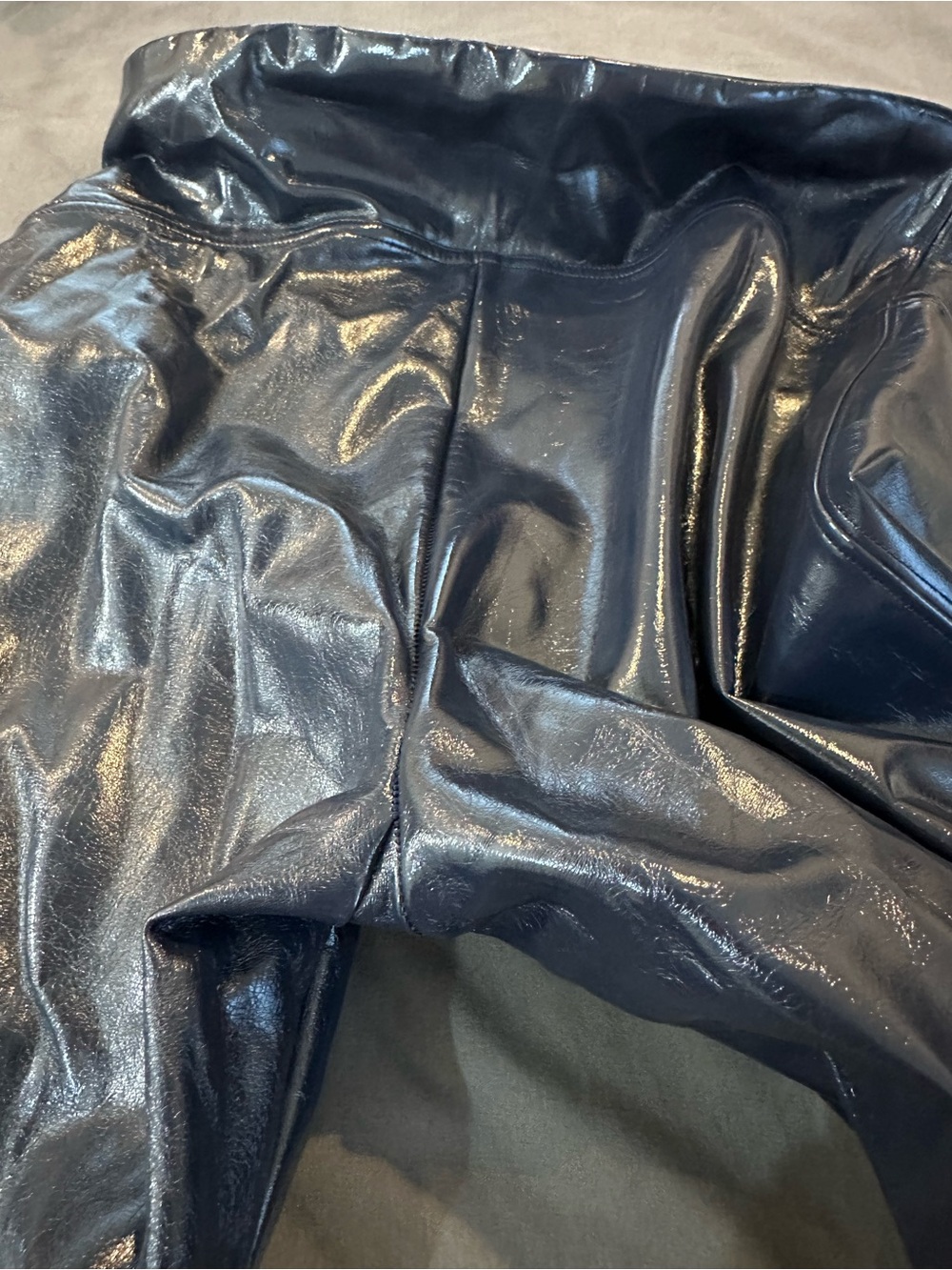 SPANX High-Shine Faux Leather Leggings in Black - Picture 3 of 4